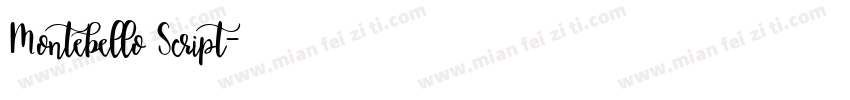 Montebello Script字体转换